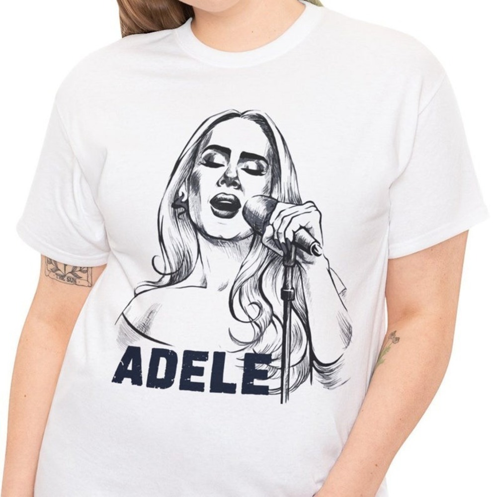 Adele Art T-shirt,  Unisex Vintage Style Tee Shirt, Gift For Music Lovers